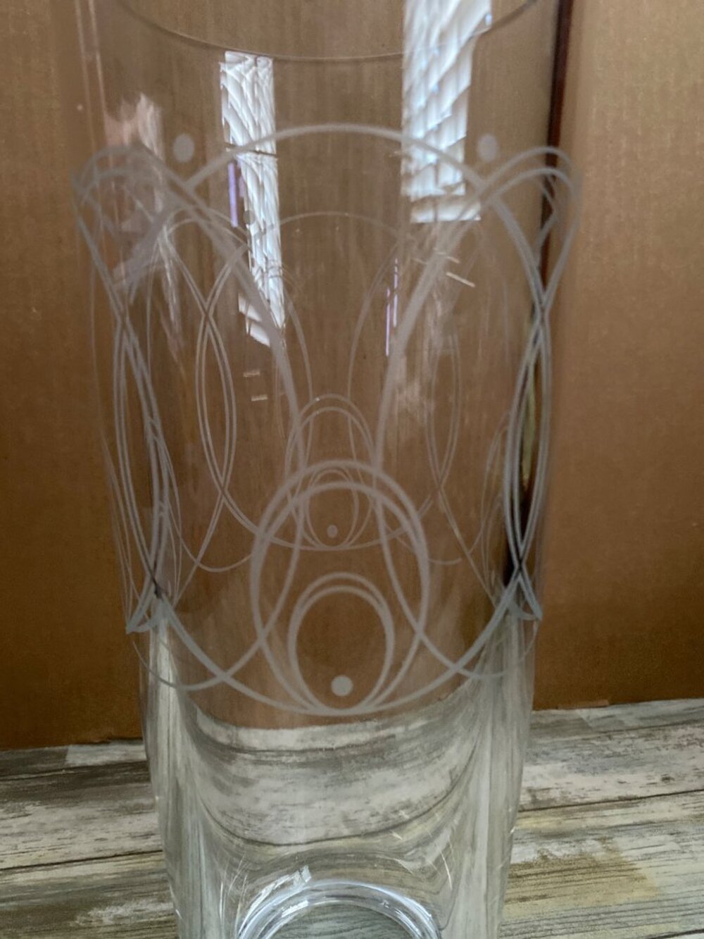 Waterford Crystal Ballet Icing Etched Swirl Vase 12" Pre-owned - Picture 4 of 10